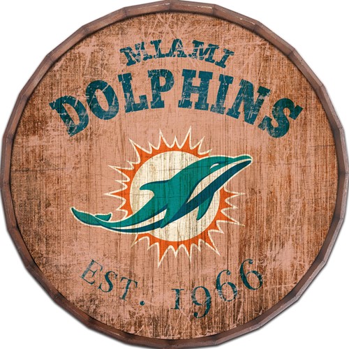 Officially Licensed NFL Miami Dolphins Cracked Color 24 Barrel Top