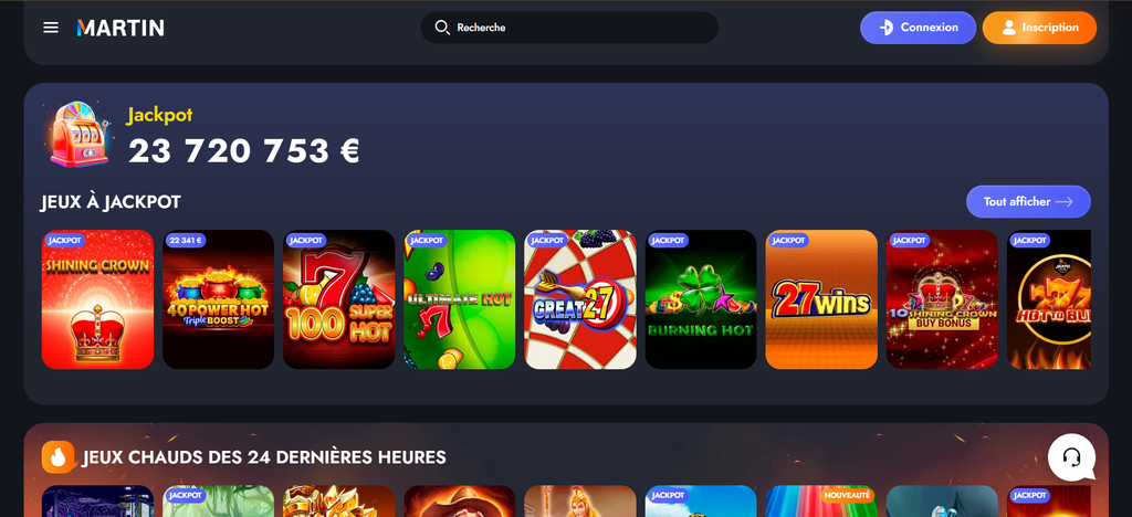 Martin Casino and the slot it names