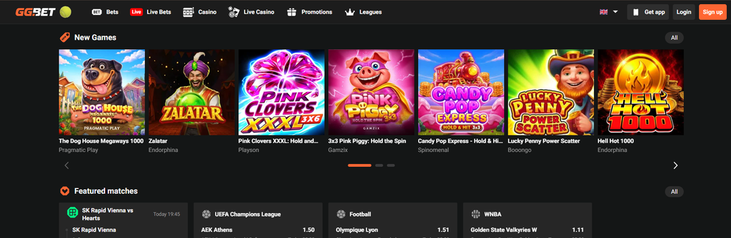 GGbet and its starting credit